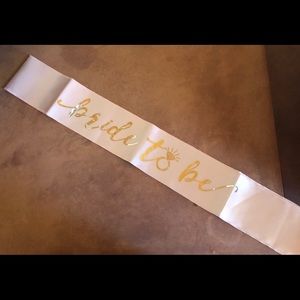 Bride to be sash
